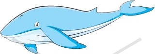Friendly Blue whale cartoon - Animals - Buy Clip Art | Buy 