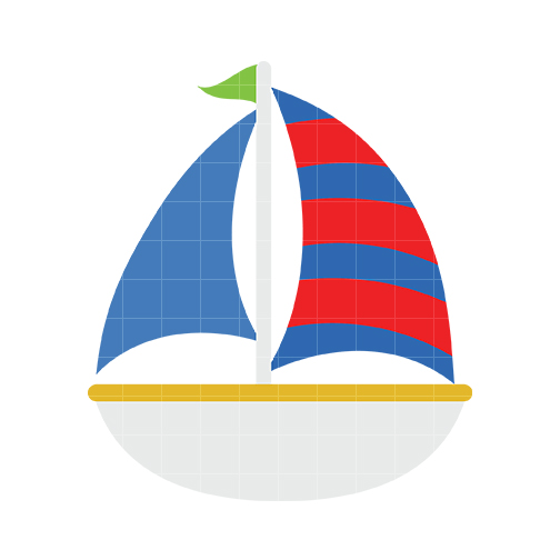 Sailboat 4 Clip Art - Quarter Clipart