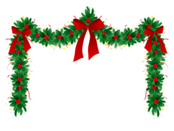 Ist Christmas Garland image - vector clip art online, royalty free 