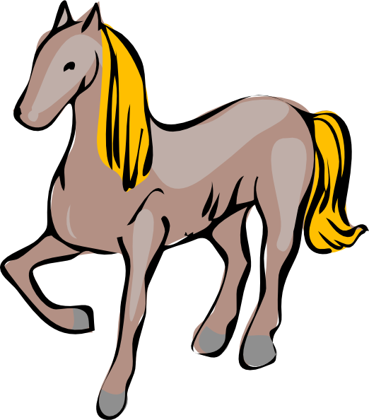 Cartoon Horse clip art - vector clip art online, royalty free 