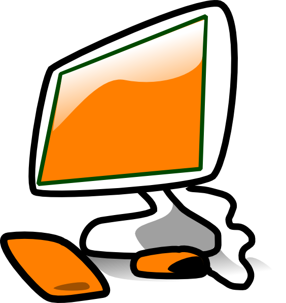 Free Orange Personal Computer Clip Art