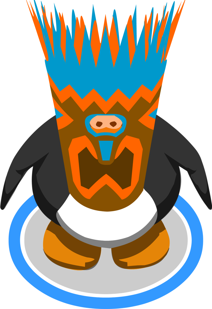 Blue Tiki Mask - Club Penguin Wiki - The free, editable 