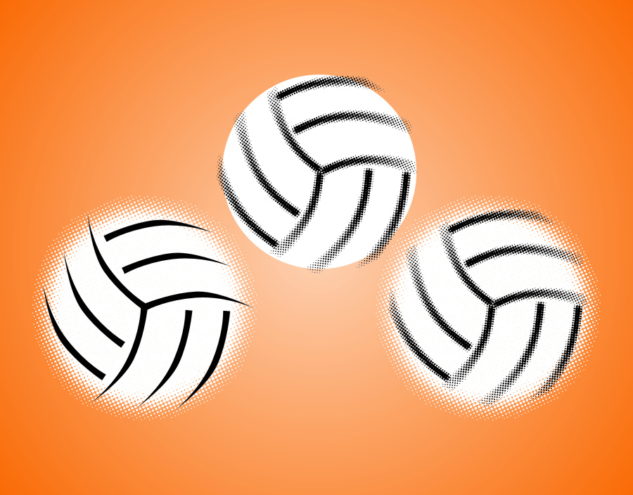 Volleyball Dotted | Vector Files