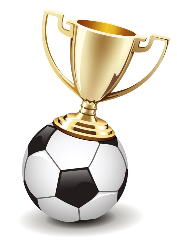 Beautifully designed with football trophy vector graphics | My 
