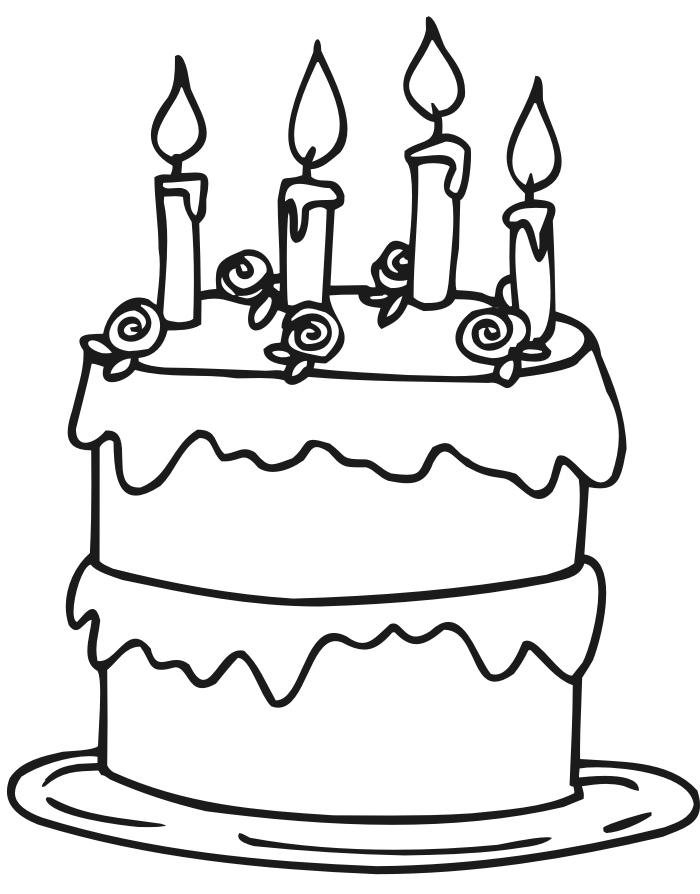 Birthday Cake With 7 Candles | Mewarnai
