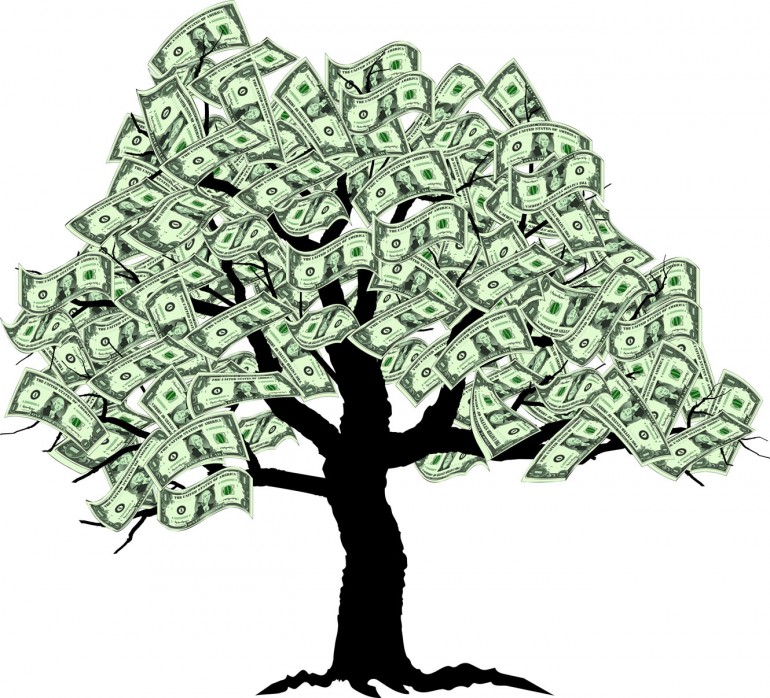 tree that grows money - Clip Art Library