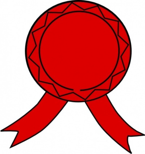 Red Badge clip art Vector | Free Download