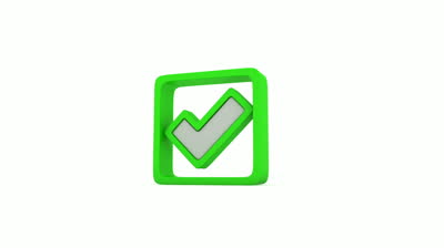 Check Box With Green Check Mark Isolated On White. Part Of A 