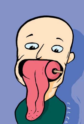 tongue By alexfalcocartoons | Media  Culture Cartoon | TOONPOOL