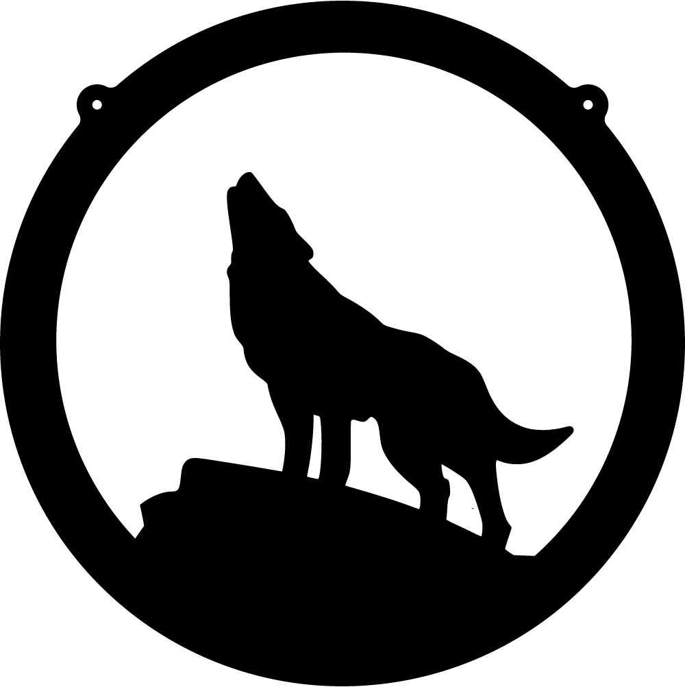 Cartoon Wolf Howling Moon - Clipart library