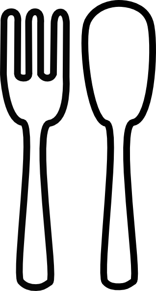 Fork And Knife No Background, Black clip art - vector clip art 