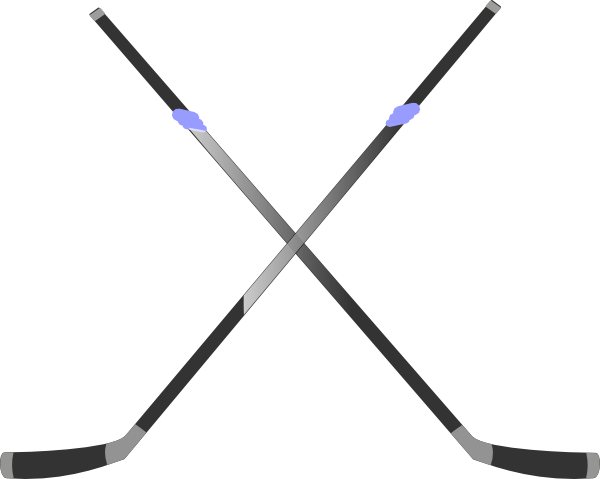 Double Hockey Stick clip art - vector clip art online, royalty 