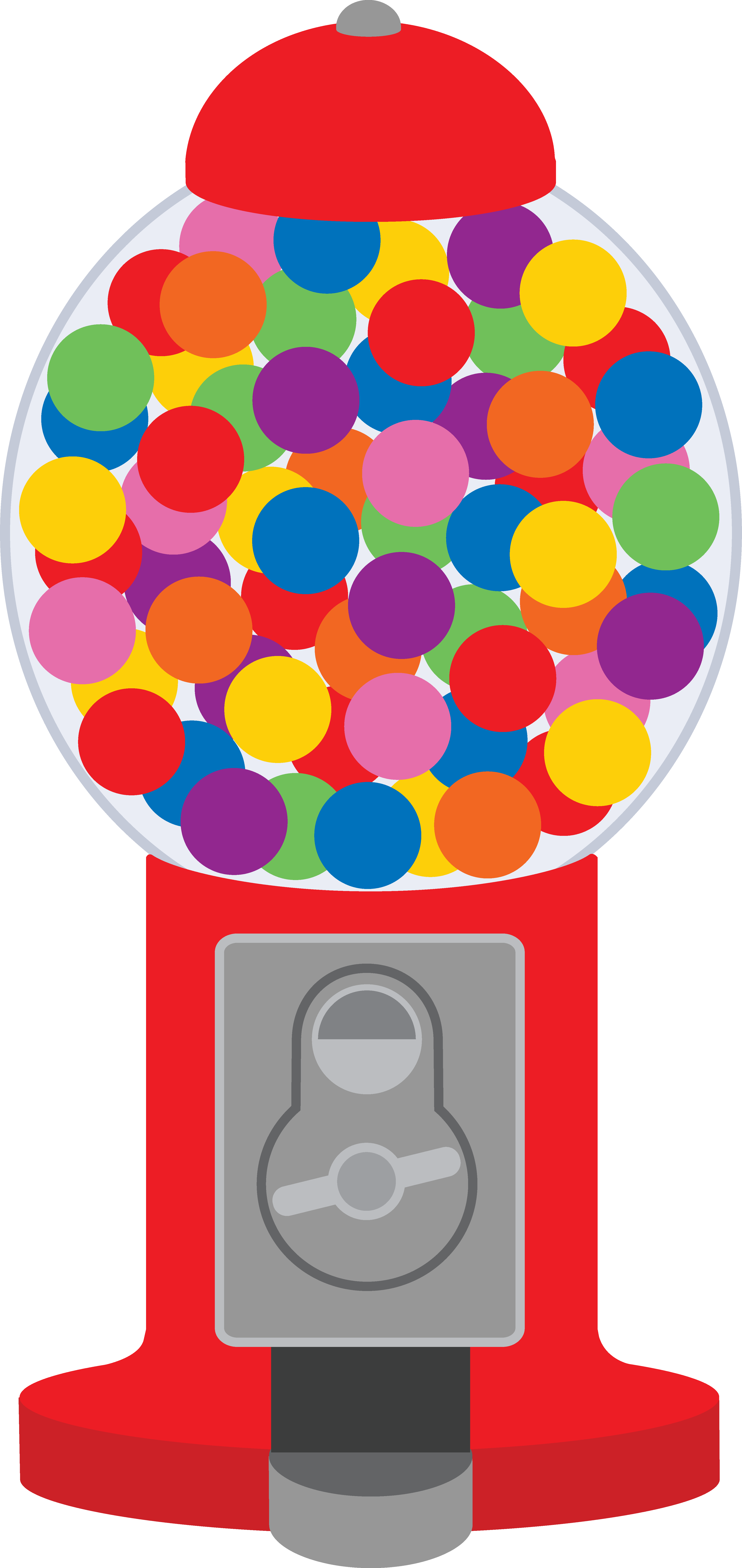 Classic Red Gumball Machine - Free Clip Art