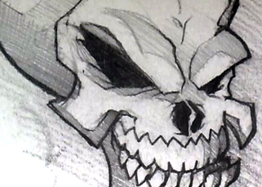 Sketching a Skull Head In Pencil, Draw a Skull, Step by Step - YouTube