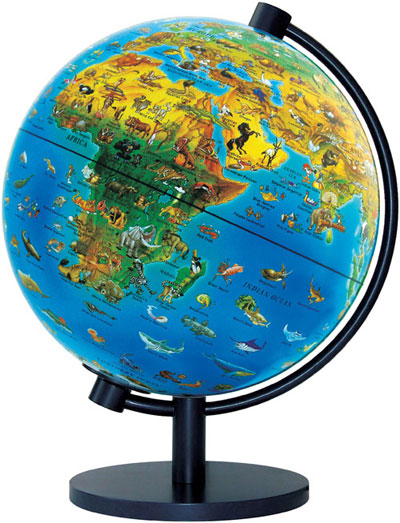 DinoZ Animals of the World Globe - 11 Illuminated Globe