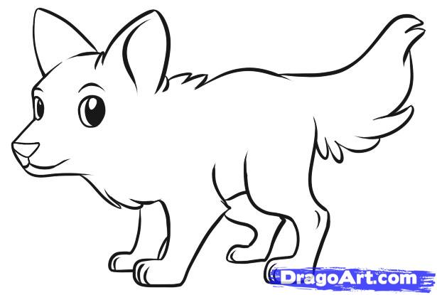 draw a simple wolf - Clip Art Library