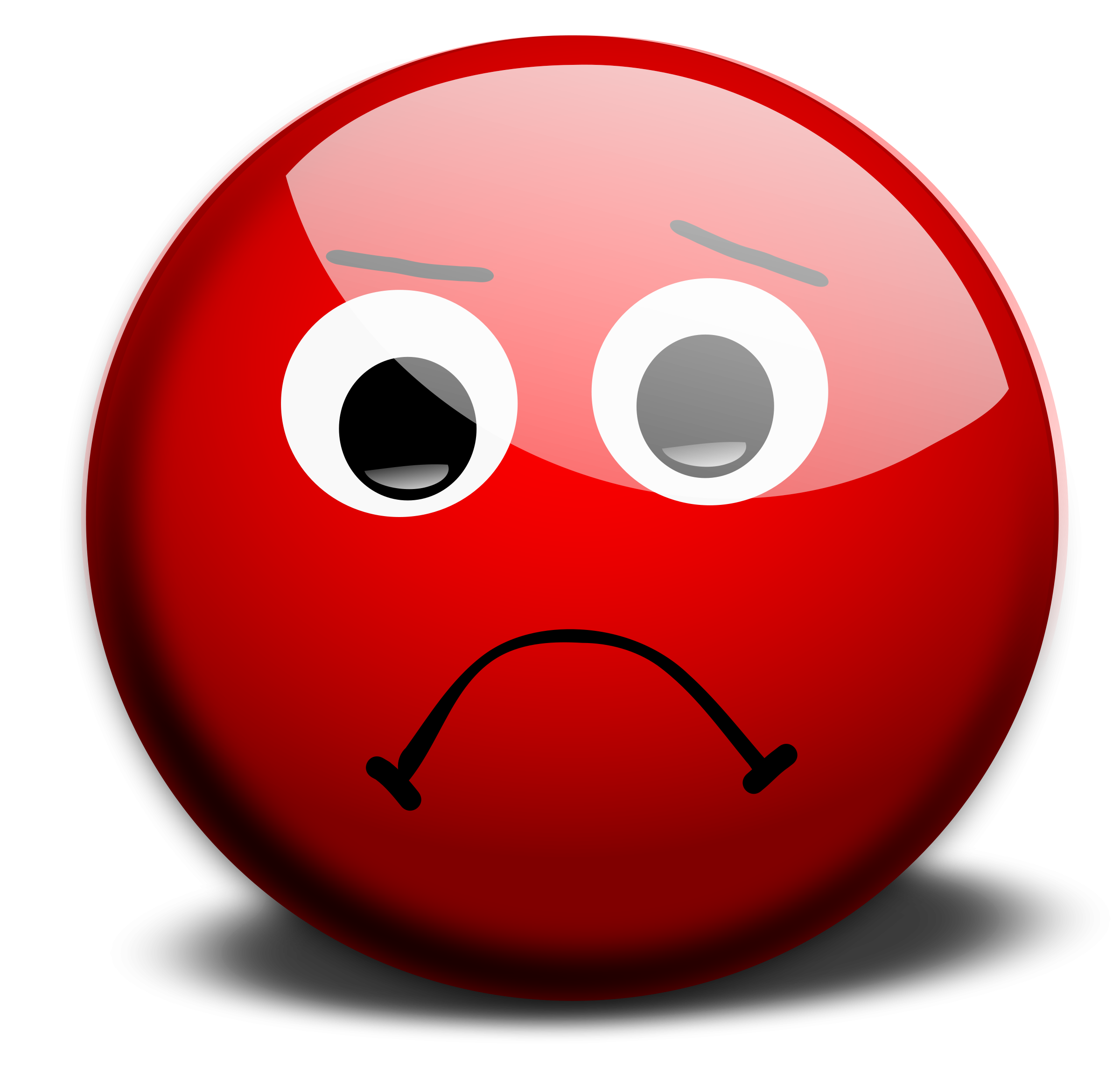 SMILEY ICON RED SAD - Clipart library