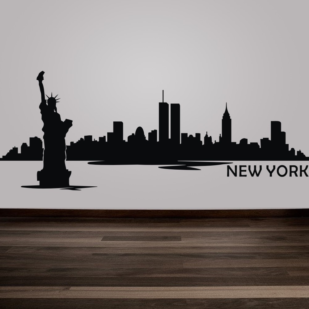  Buy New York City Skyline Silhouette Wall Decal 