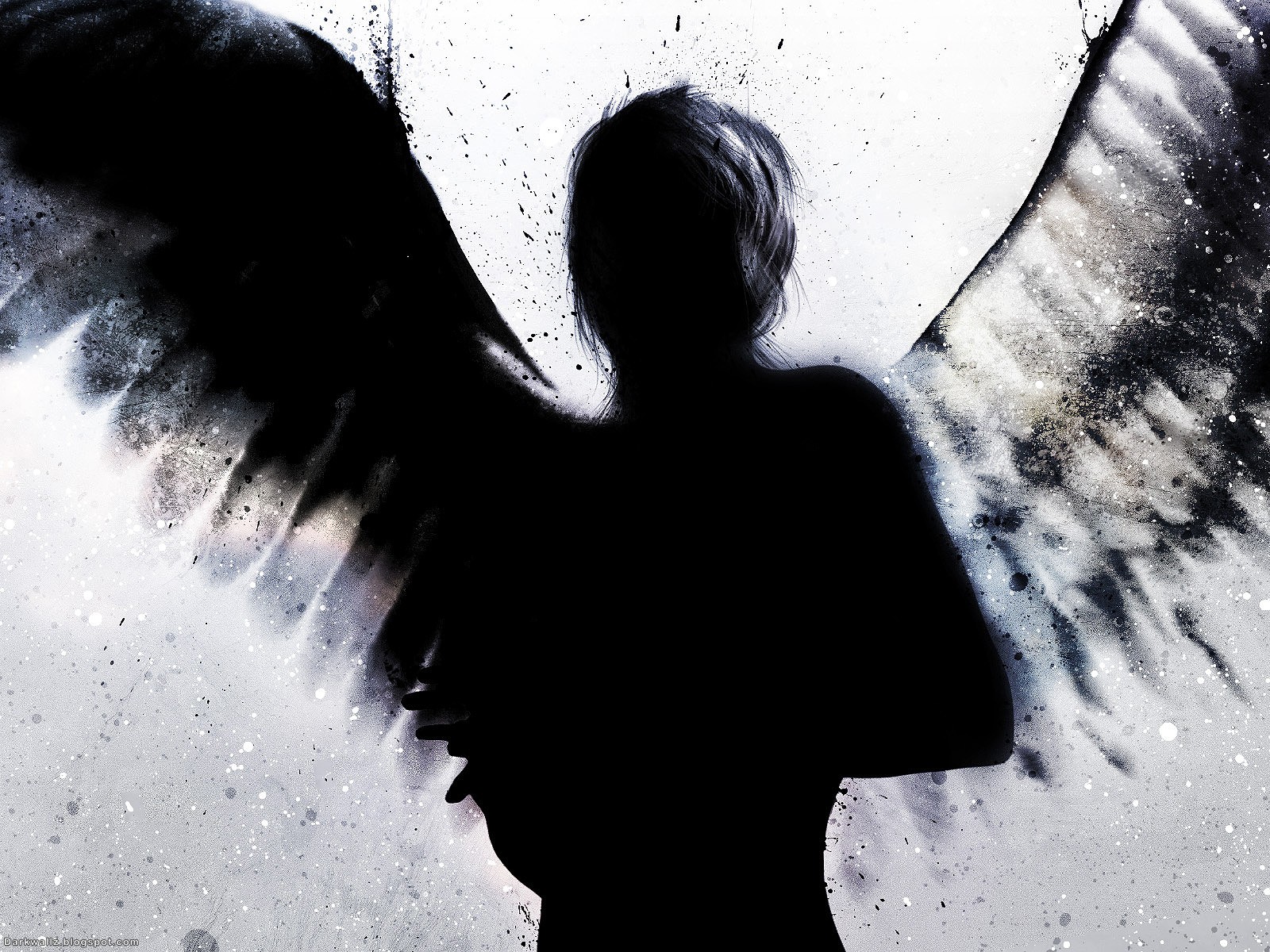 Black Angel Background Wallpaper | Wallpaper Download