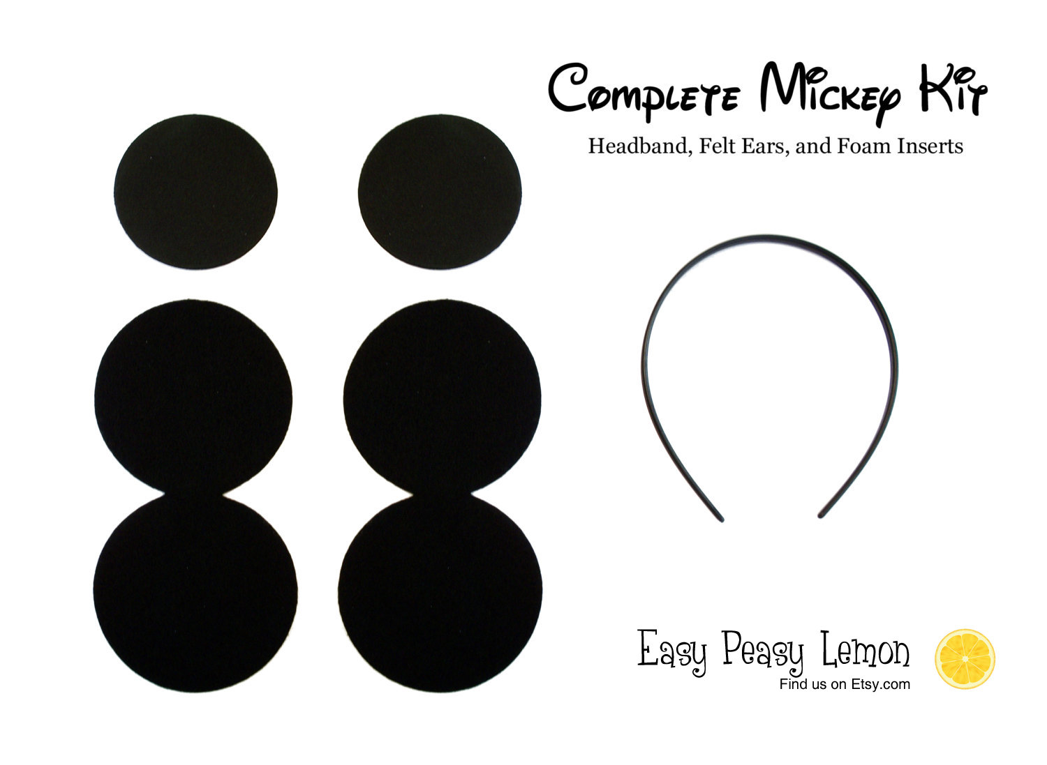 Mickey Mouse Ears Headband Craft Kit Do It by EasyPeasyLemon