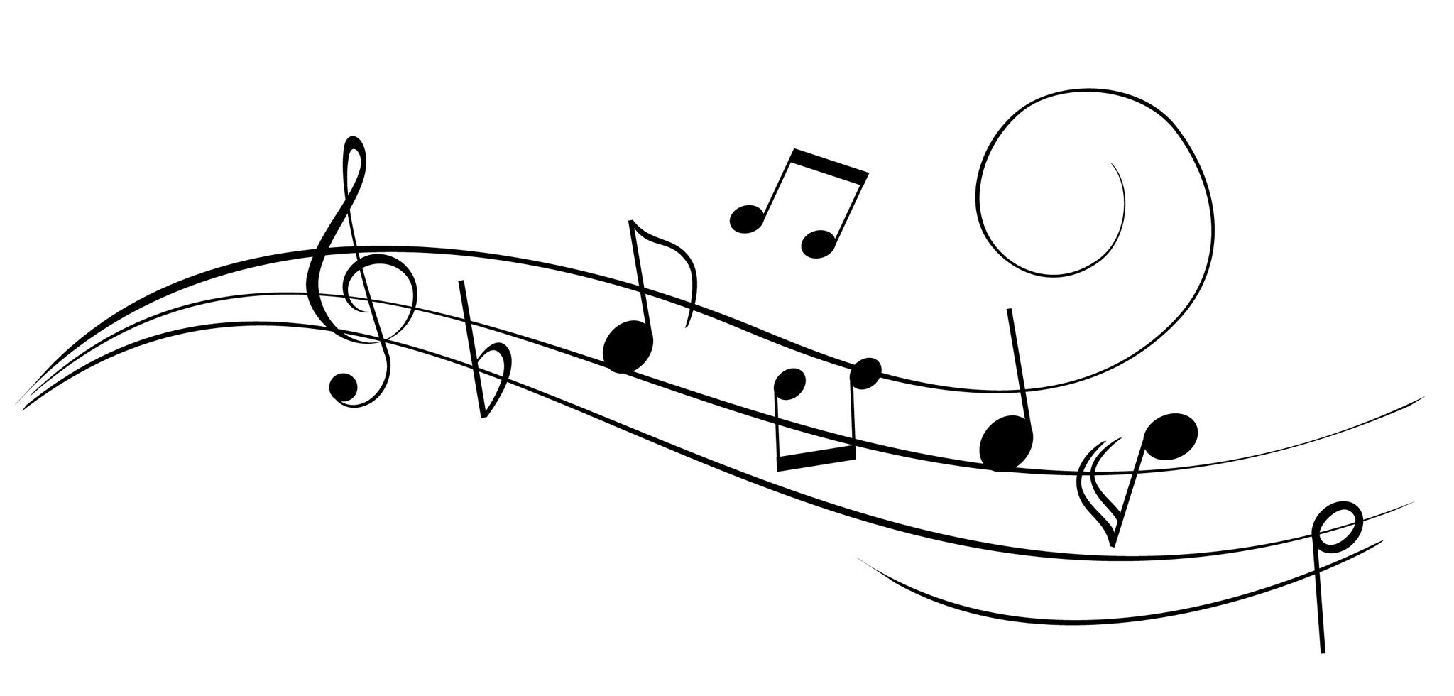 Black Musical Notes - Clipart library