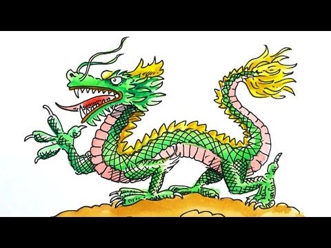 How to Draw a Chinese Dragon for Chinese New Year - YouTube