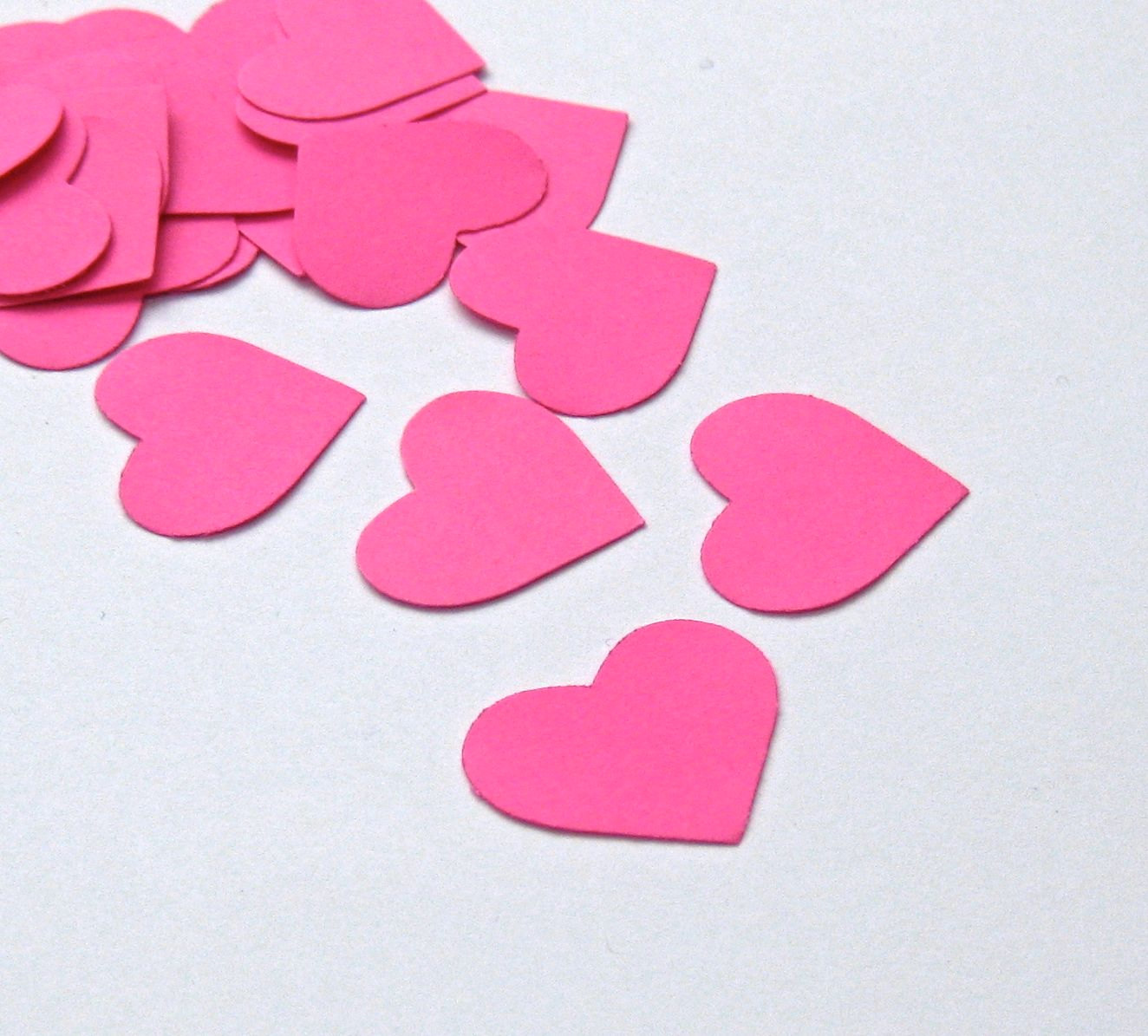 Neon Pink Love Hearts One Inch Card Stock by KnockOutPunches