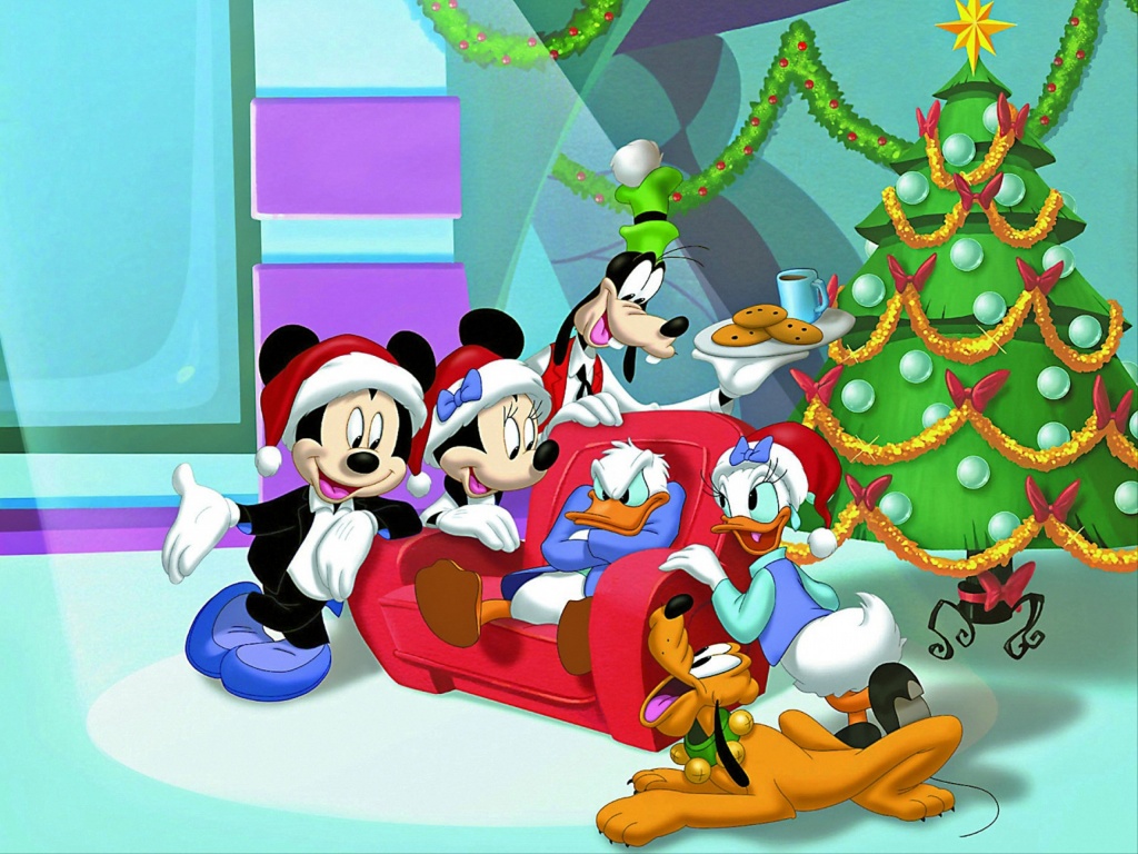 Mickey Christmas Party Cartoon Clip Art Library