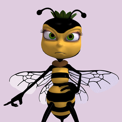 Pix For  Animated Queen Bee