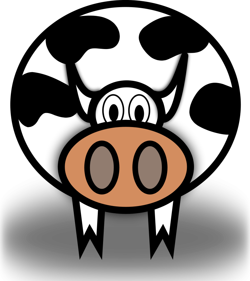 Cow Clipart, vector clip art online, royalty free design 