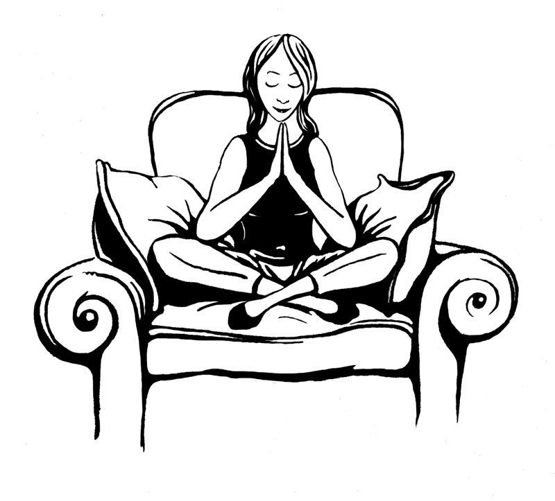 Woman Meditating Clip Art - Richard Crooke for Practical Conscious 