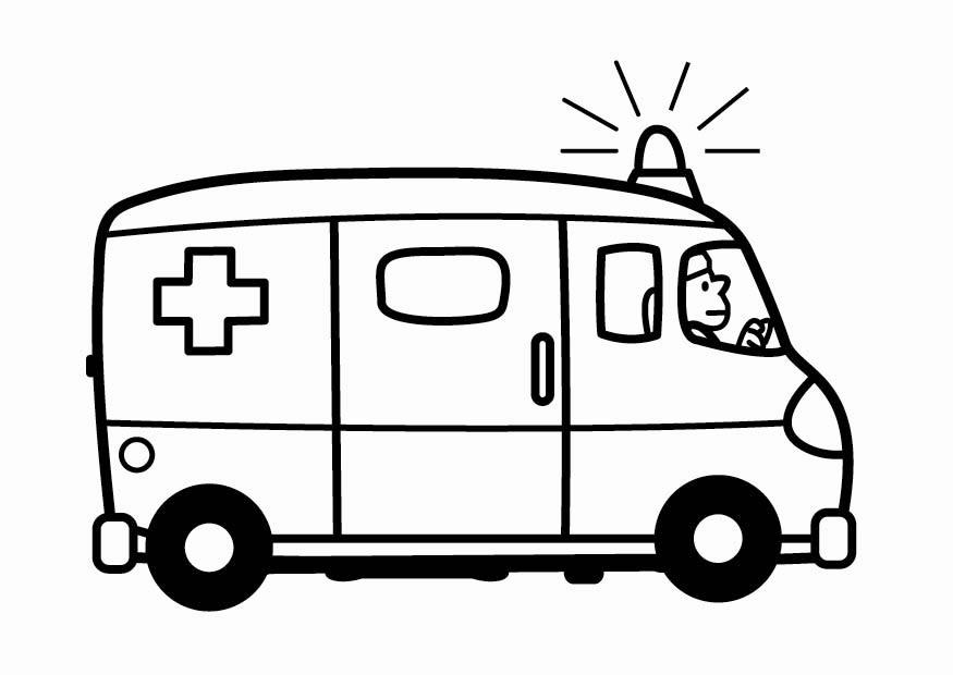 Coloring page ambulance - img 24102.