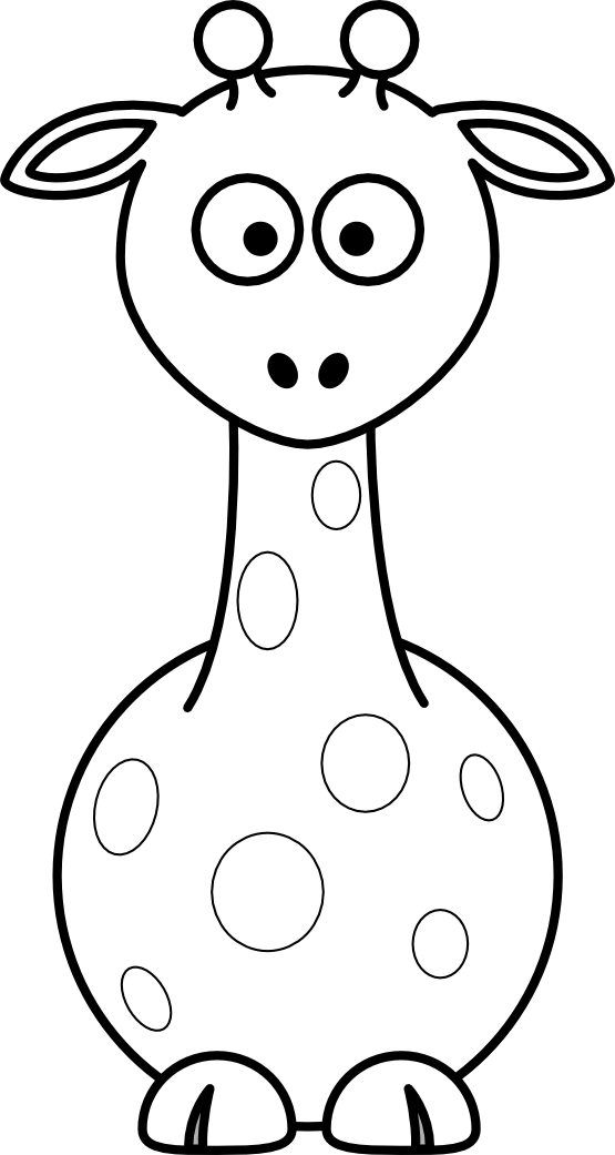 clipartist.net » Clip Art » Lemmling Cartoon Giraffe Black White 