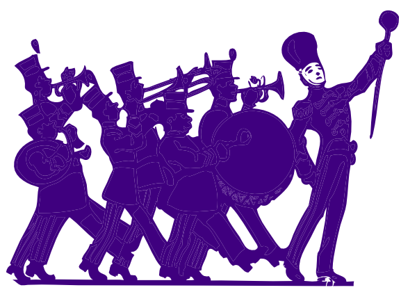 Marching Band Purple On White clip art - vector clip art online 