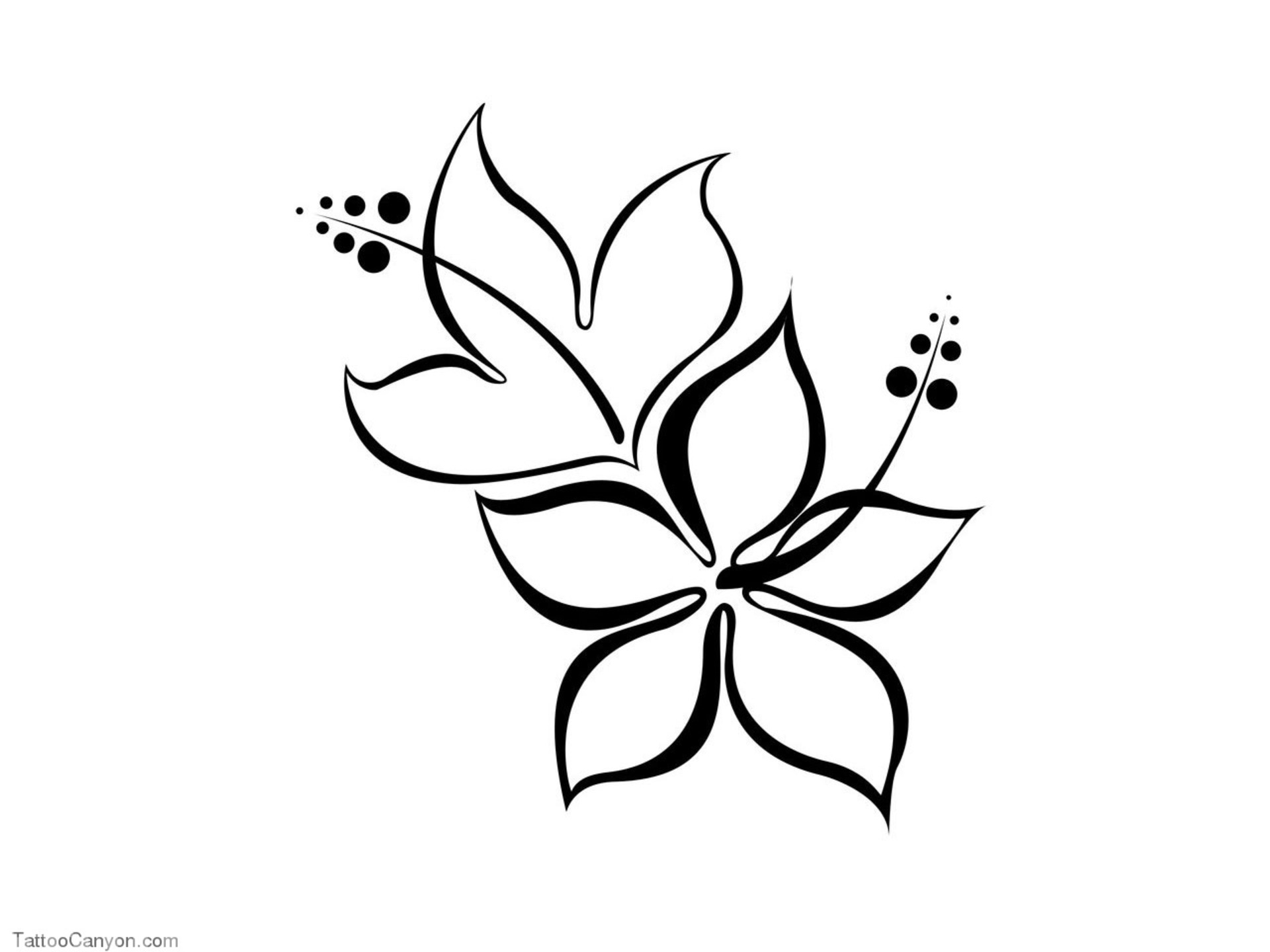 Free Designs Hibiscus Flower Tattoo Wallpaper Picture # - ClipArt 