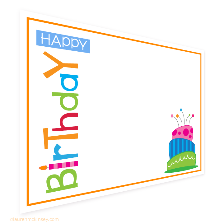 birthday cards{birthday cake gift tags and card} | Lauren McKinsey 
