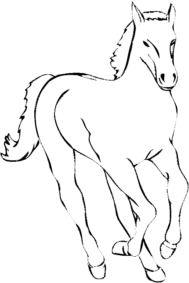 Cavallo Running Coloring Pages | Horse Coloring Pages Org