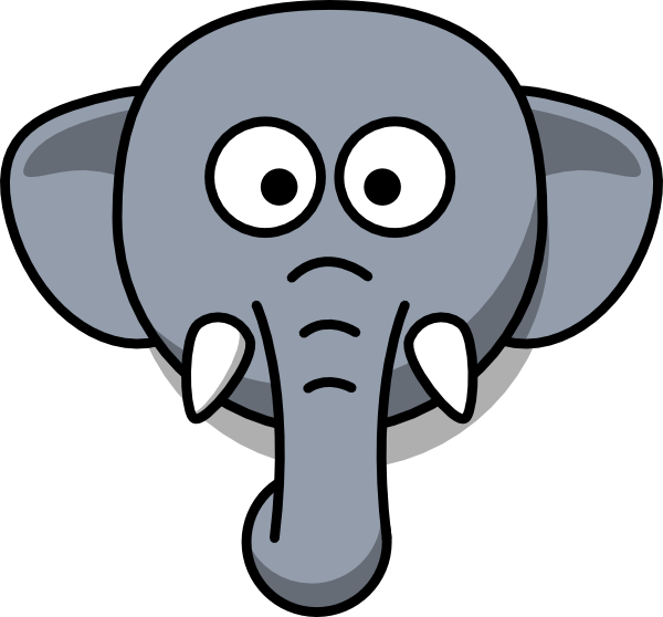 cartoon elephant face drawing - Clip Art Library