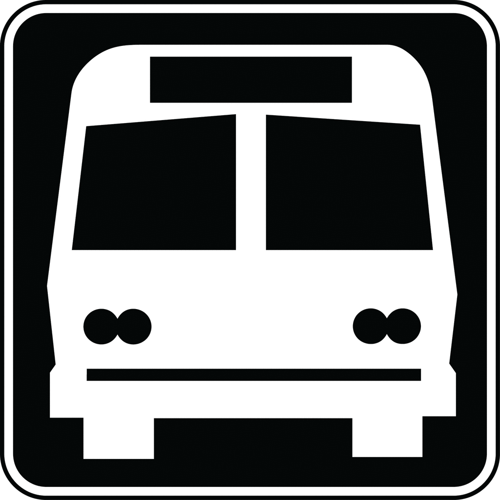 Bus Stop, Black and White | ClipArt ETC