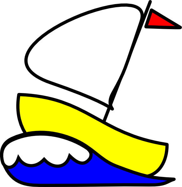 Number 4 Sailboat clip art - vector clip art online, royalty free 