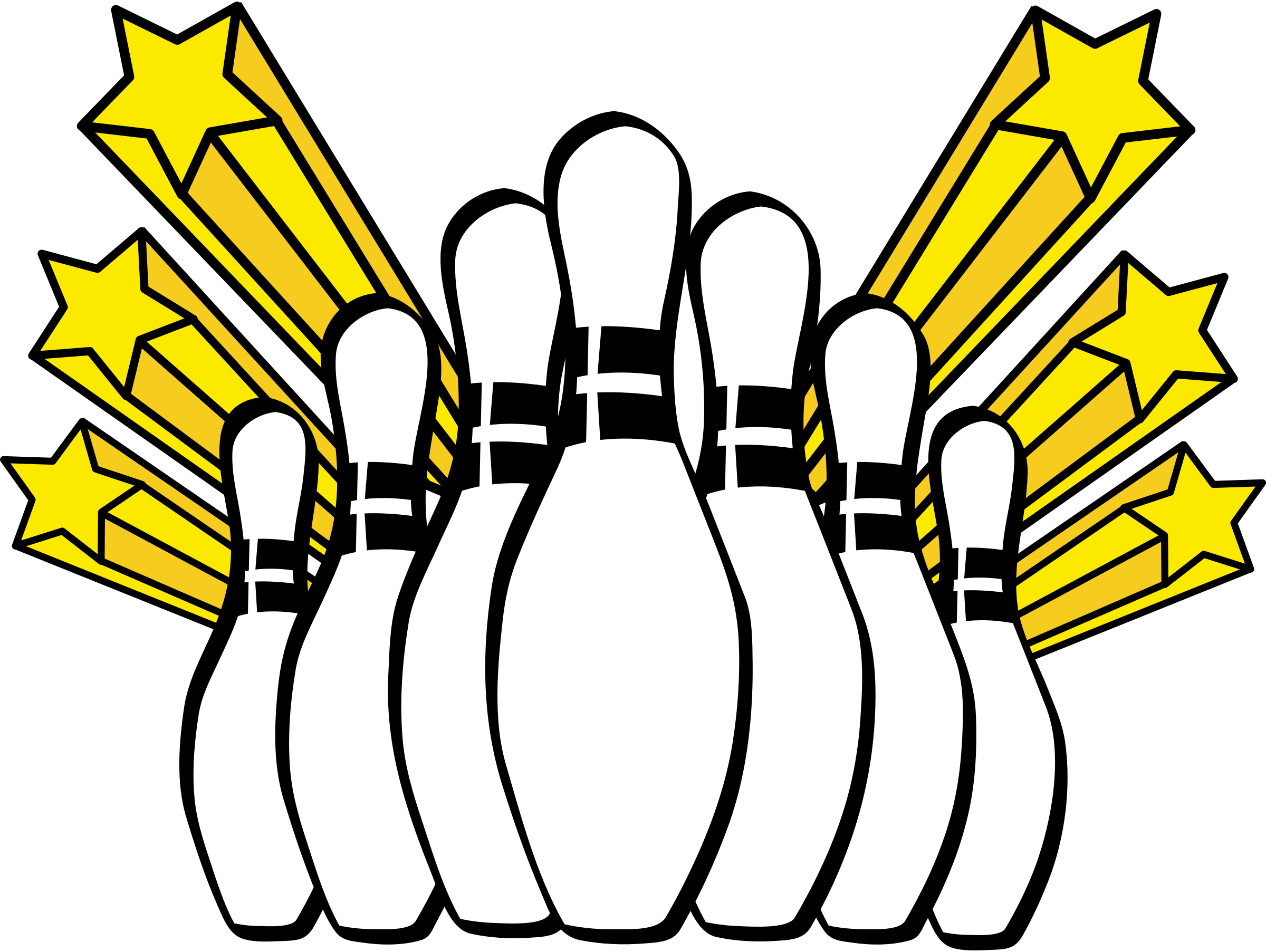 Images For  Bowling Clip Art Black And White