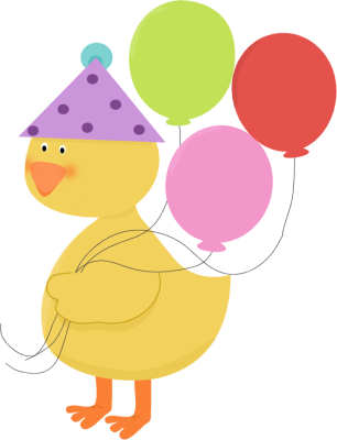 Birthday Party Duck Clip Art - Birthday Party Duck Image