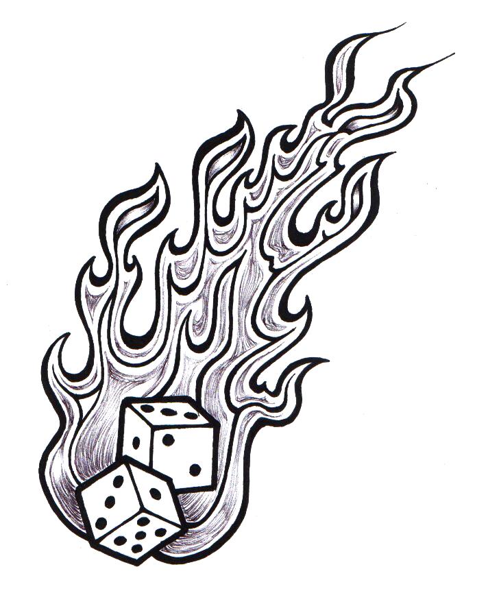 Clip Arts Related To : fire flames tattoo outline. 