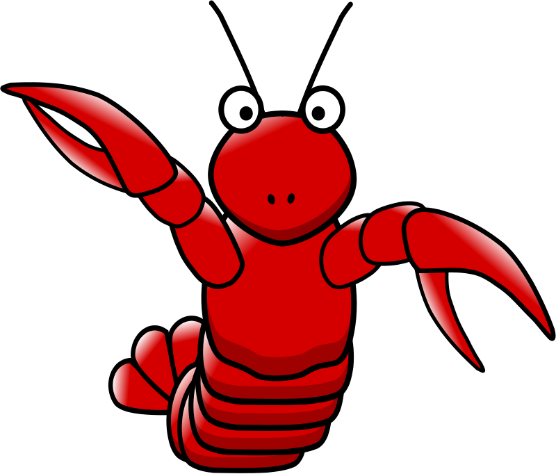 Clipart - cartoon lobster