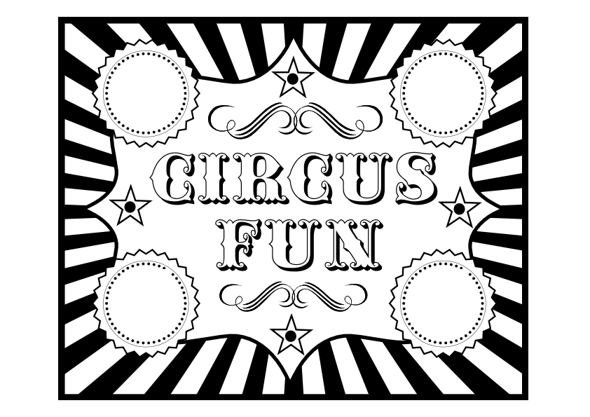 carnival clipart black and white