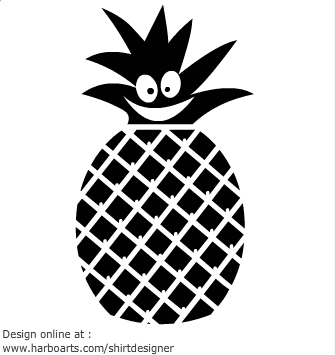 Cartoon pineapple ? Vector Graphic | Online Design Software 