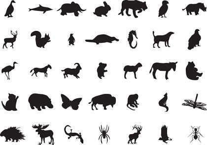 animal silhouettes clipart