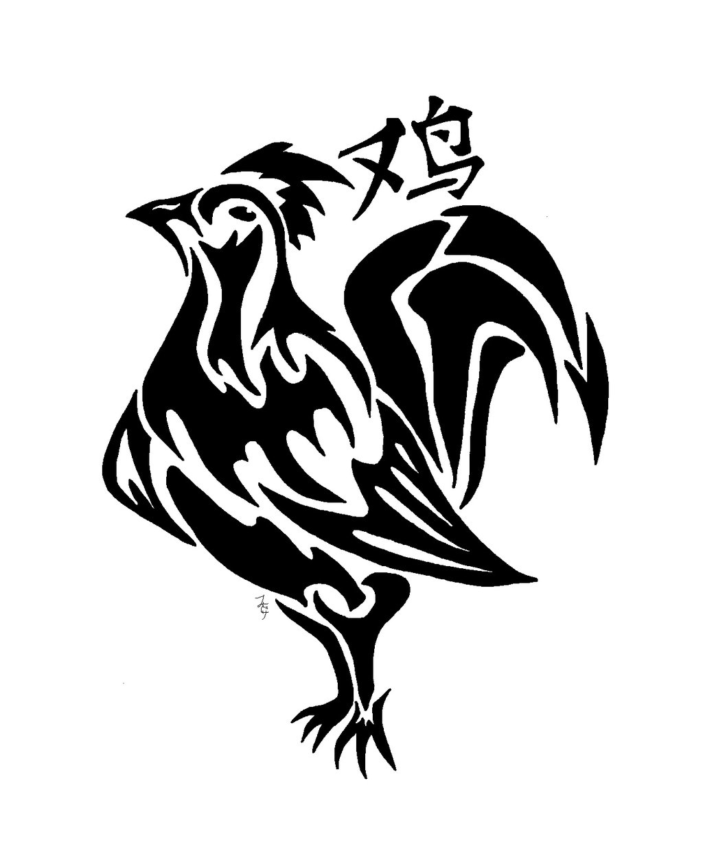 Clipart library: More Like Zodiac Tribal ~ Rooster by Oukami4
