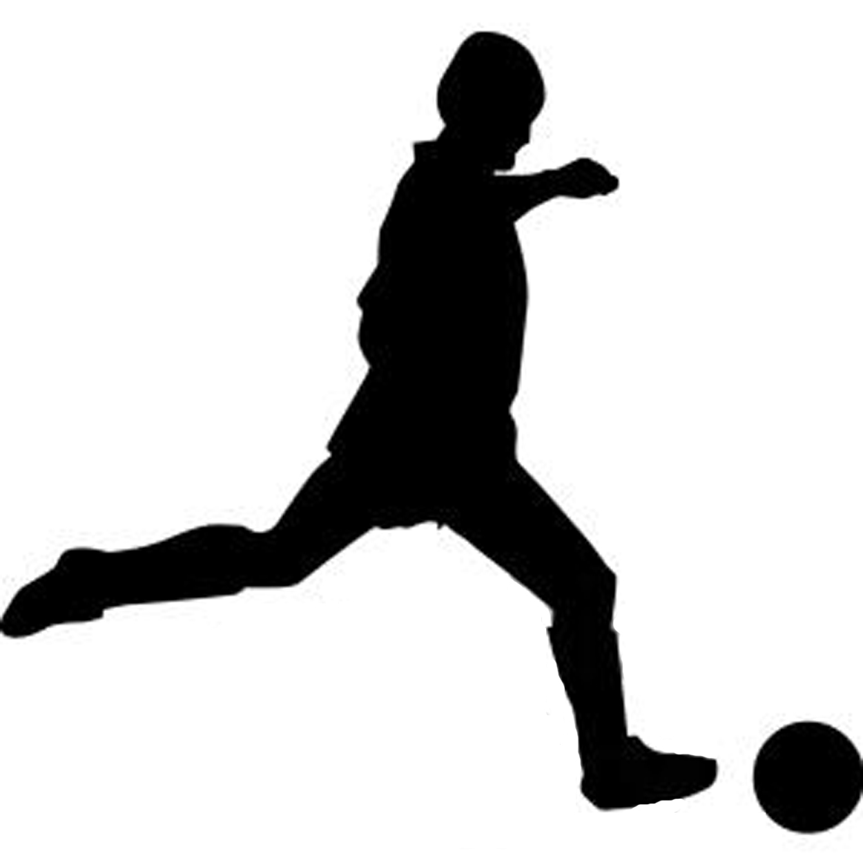 soccer player silhouette clipart of men