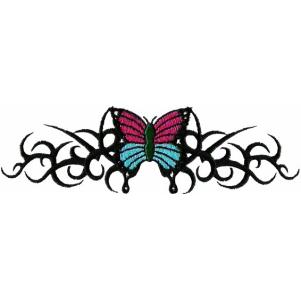 tribal01 - Tribal Butterfly Machine Embroidery Design - $2.99 